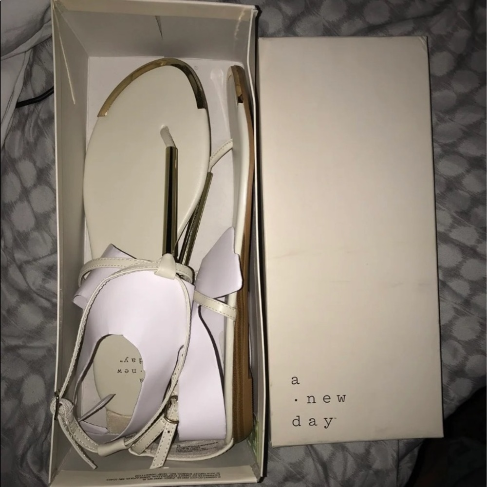 White Sandals Women Size 10